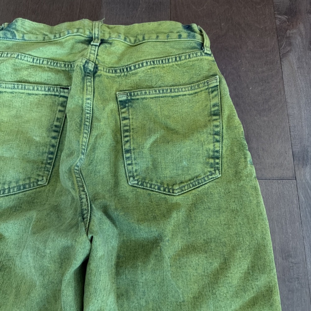 BDG Urban Outfitters High-Rise Baggy Jeans Women's 30 Electric Green Wide Leg - Picture 4 of 4